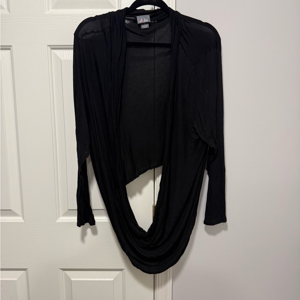 Dots Charcoal Open Front Cardigan